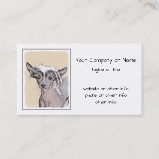 トレ中国のストの絵画オリジナルドッグアート 名刺 (正面)