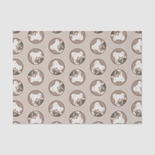 トレ中国のストの絵画オリジナルドッグアート 薄葉紙 (正面)