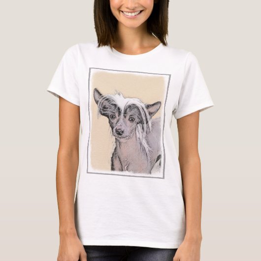 トレ中国のストの絵画オリジナルドッグアート Tシャツ (正面)