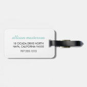 トレ保ング |ミント&ホワイトタイポグラフィ引用文 ラゲッジタグ (裏面横)