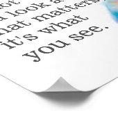 トレ感動的オ引用文の水の色の羽 ポスター (角)