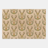 トレ素朴インデアフォークアートヴィンテージ ラッピングペーパーシート (正面3)