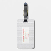 トレ素朴ンディアボホウォーターパーソナライズされたカラー ラゲッジタグ (裏面縦)