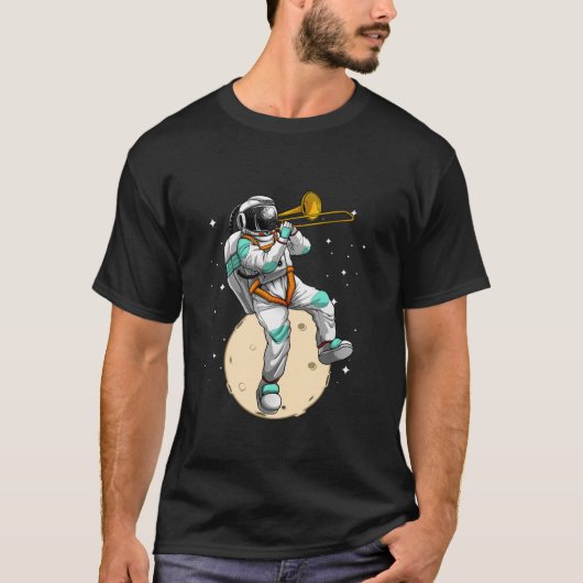 トロおもしろいンボンアート女子男性へトロンボーン Tシャツ (正面)