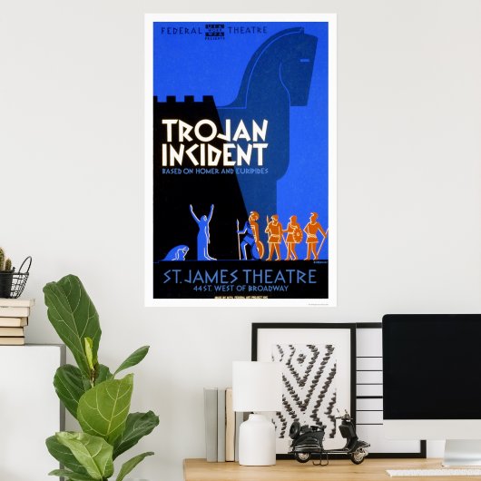 トロイの木馬インシデントホーマー1937 WPA ポスター (ホームオフィス)