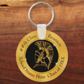 トロイの木馬クラスの懇親会パーティーの好意、黒と金ゴールド キーホルダー (正面)