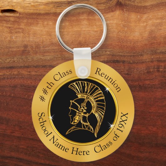 トロイの木馬クラスの懇親会パーティーの好意、黒と金ゴールド キーホルダー (正面)