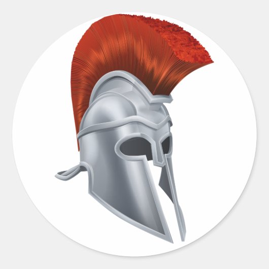 トロイの木馬ヘルメットシール ラウンドシール (正面)