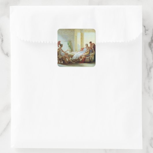 トロイアの災害の悲惨さを告げる天使 スクエアシール (バッグ)