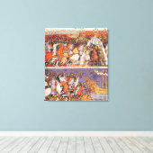 トロイア軍がギリシア軍キャンプに侵入 キャンバスプリント (インサイチュ (ウッドフロア))