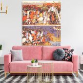 トロイア軍がギリシア軍キャンプに侵入 キャンバスプリント (インサイチュ (リビング))