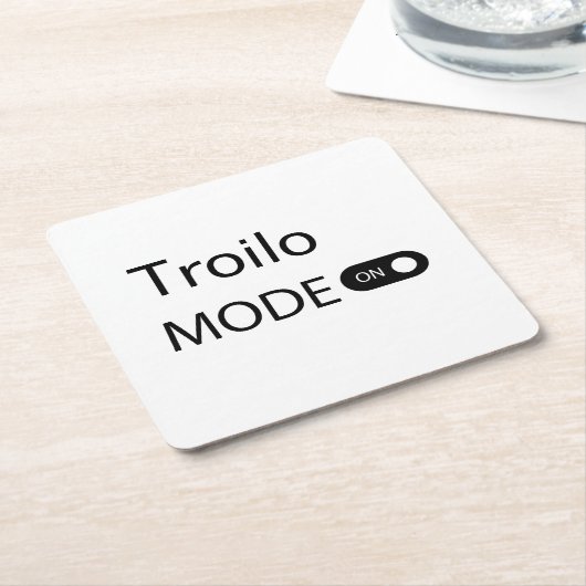 トロイロモードおもしろいタンゲロタンゴダンサーミロンガ スクエアペーパーコースター (アングル)