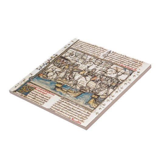 トロイ戦争の戦い タイル (側面)