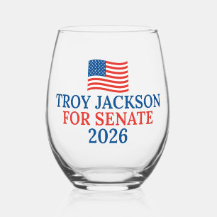 トロイ・ジャクソン上院議員2026年選挙党 ステムなしワイングラス