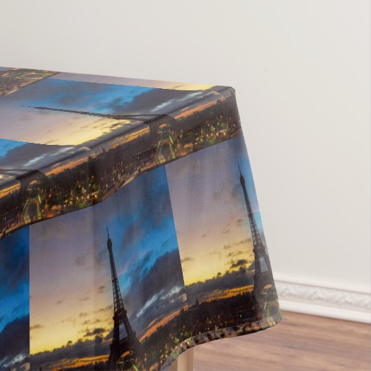 トロカデロからエッフェル塔の上の夜から日 テーブルクロス (インサイチュ)