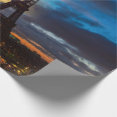 トロカデロからエッフェル塔の上の夜から日 ラッピングペーパー (角)