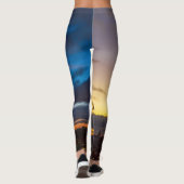 トロカデロからエッフェル塔の上の夜から日 レギンス (裏面)