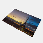 トロカデロから見たエッフェル塔の夜から昼への変化 ドアマット (アングル)