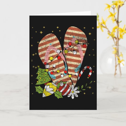 トロカル クリスマス サマー ヴァケーション フリップ フロップ クリスマスⅠ カード (黄色い花)