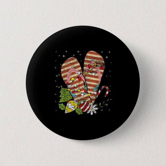 トロカル クリスマス サマー ヴァケーション フリップ フロップ クリスマス I 缶バッジ (正面)