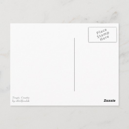 トロギル – クロアチア ポストカード (裏面)