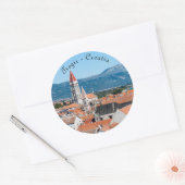 トロギール大聖堂タワー – ダルマティア,クロアチア ラウンドシール (封筒)