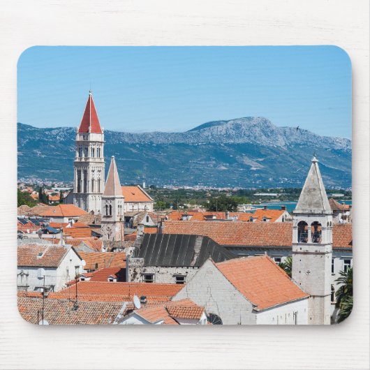 トロギール歴史都市 – ダルマティア,クロアチア マウスパッド (正面)