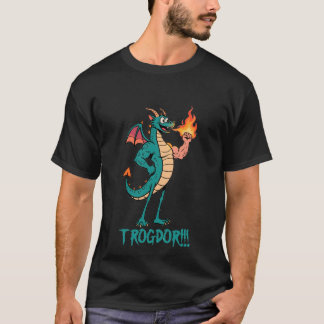 トログドー・ザ・バーニネーター - 筋肉質な腕のドラゴン・ミーム Tシャツ