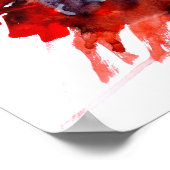 トロスペインのファイティングブルウォーター色 ポスター (角)