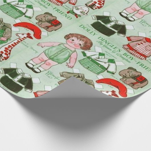 トロッコのDingleのボーイフレンドの紙の人形 ラッピングペーパー (角)