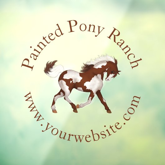 トロッティングオ絵を描ースビーフカスタムル馬のロゴ ウィンドウサイン (シート3)