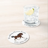 トロッティングクリーデールホースサーキュラーカスタム文字 ラウンドペーパーコースター (インサイチュ)