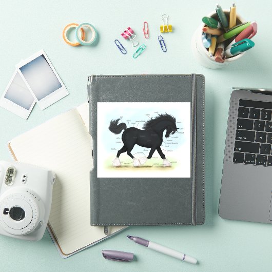 トロッティングシ荷車を引くア馬ウマ科の解剖図St シール (iPadカバー)