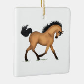 トロッティングバックスキンホースまたはポニーエクエストリアンチャーム セラミックオーナメント (右)