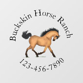 トロッティングバックスキンホースサーキュラー文字馬術 ウィンドウサイン (シート)