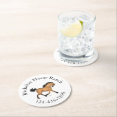 トロッティングバックスキンホースサーキュラー文字馬術 ラウンドペーパーコースター (インサイチュ)