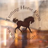 トロッティングブラウンホース円形文字馬術 ウィンドウサイン (シート2)