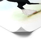 トロッティングブラックシャーホースエクストリアン ポスター (角)