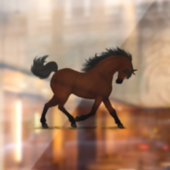 トロッティングベイホースエクエストリアンポニーデカール ウィンドウサイン (シート2)