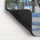 トロッティング絵を描ピントスタリオン&冬の雪 マウスパッド (コーナー)