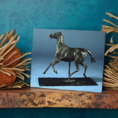 トロッティング馬（ブロンズ） フォトプラーク (側面)