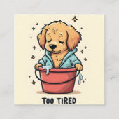 トロップフェティゲ注ぐce PNGおもしろい、グースコーヒDesign スクエア名刺 (正面)