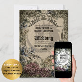 トロネス結婚ドラゴンの中世ゴシック様式の仮装 招待状