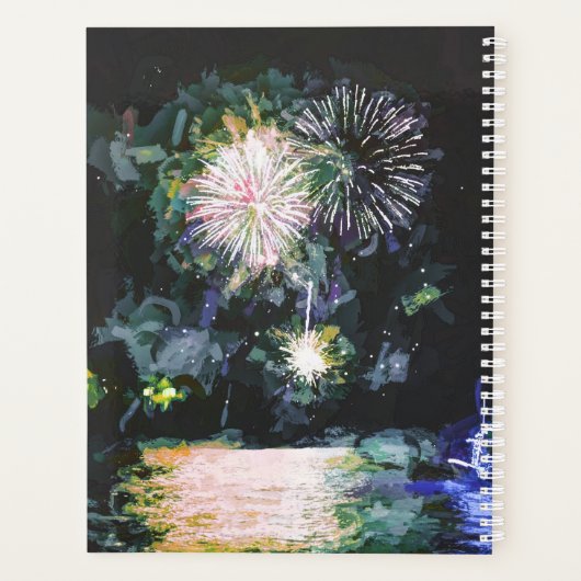 トロピエレガントカルアイランドウォーターカラーマイイベントカスタム プランナー手帳 (裏面)