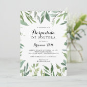 トロピエレガントカルグリーンスペインのブライダルシャワー 招待状 (スタンド正面)