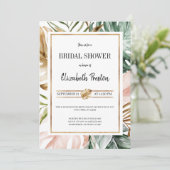 トロピエレガントカルパーム葉ブライダルシャワー 招待状 (スタンド正面)