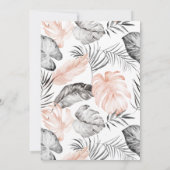 トロピエレガントカルパーム葉ブライダルシャワー 招待状 (裏面)