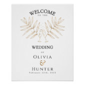 トロピエレガントカルパ結婚ーム歓迎サイン ポスター (正面)