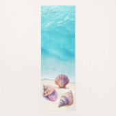 トロピエレガントカルビーチシーシェル真珠航海の ヨガマット (正面)