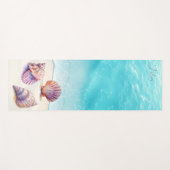 トロピエレガントカルビーチシーシェル真珠航海の ヨガマット (正面(横))